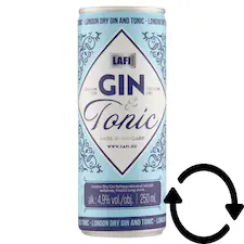 Lafi Gin & Tonic alkoholos szénsavas ital 4,9%250 ml
