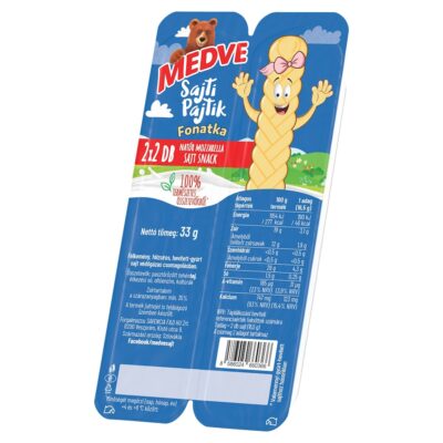 Medve Sajti Pajtik Fonatka natúr mozzarella sajt snack 4 db 33 g