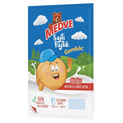 Medve Sajti Pajtik Gombóc füstölt mozzarella snack sajtok 96 g
