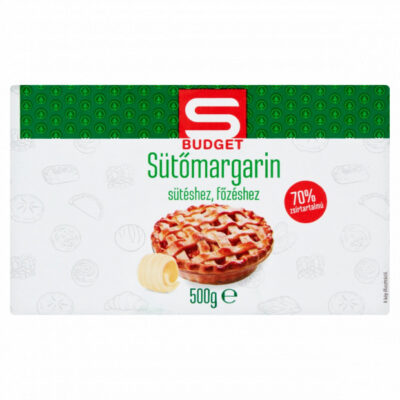 S-Budget 70% zsírtartalmú sütőmargarin sütéshez, főzéshez 500 g