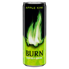 Burn Apple Kiwi szénsavas alma-kivi ízű energiaital koffeinnel 250 ml