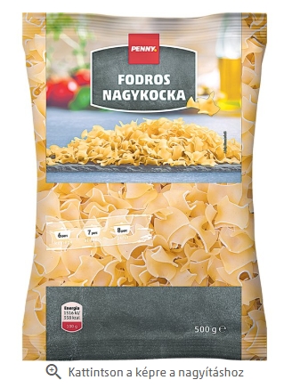 Penny fodros nagykocka tojás nélküli száraztészta 500 g