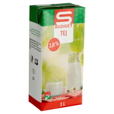 S-Budget UHT tej 2,8% 1 l