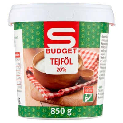 s-budget tejföl 20%