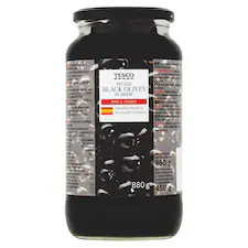Tesco magozott, fekete olívabogyó 880 g