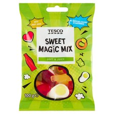 Tesco Sweet Magic Mix vegyes gyümölcsízű gumicukor 100 g