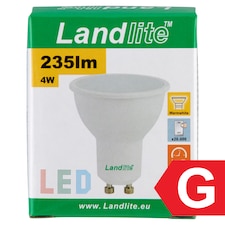 Landlite GU10 235 lm 4 W 3000K LED izzó