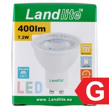 Landlite GU10 400 lm 7,2 W I07 3000K LED izzó