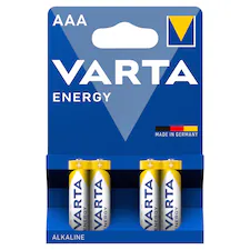 Varta Energy AAA LR03 1,5 V nagy teljesítményű alkáli elem 4 db