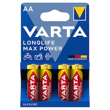 Varta Longlife Max Power AA LR6 1,5 V nagy teljesítményű alkáli elem 4 db